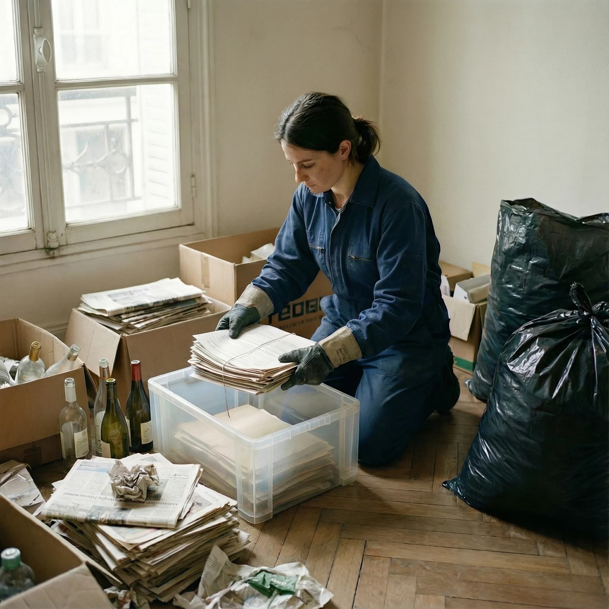 Tri des objets lors d'une intervention syndrome de Diogène par les équipes WexX