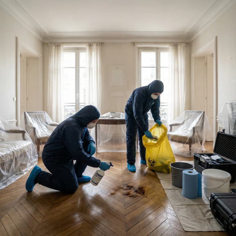 Nettoyage post-mortem par les équipes WexX